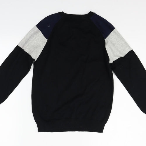 NEXT Girls Black Geometric  Pullover Jumper Size 9 Years