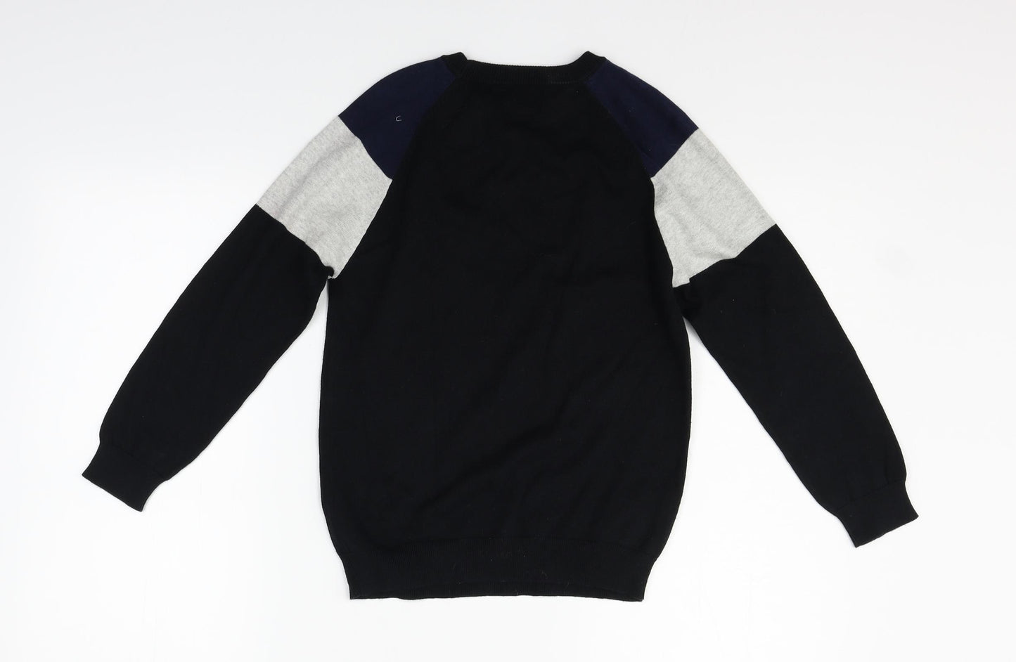 NEXT Girls Black Geometric  Pullover Jumper Size 9 Years