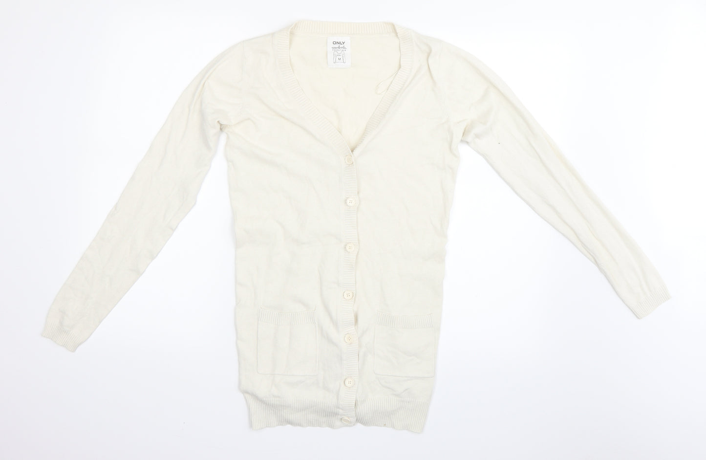 Only Womens Ivory   Cardigan Jumper Size M