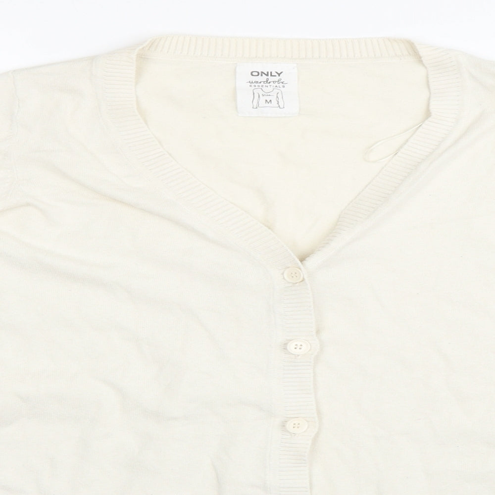 Only Womens Ivory   Cardigan Jumper Size M