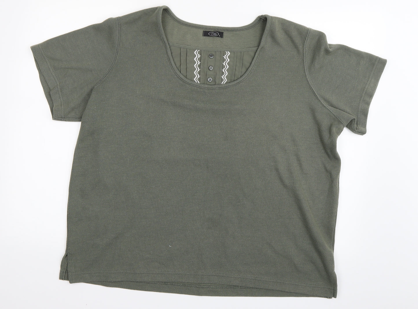 BM Womens Green   Basic T-Shirt Size L