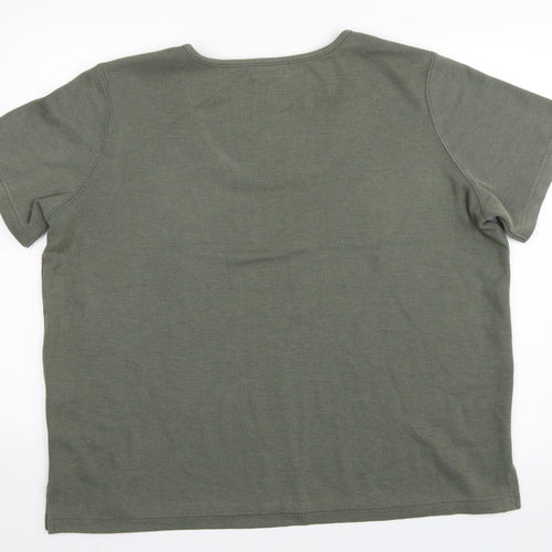 BM Womens Green   Basic T-Shirt Size L