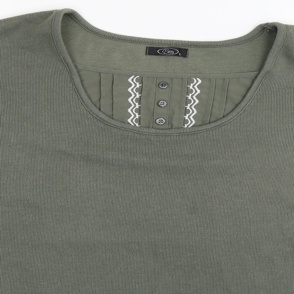 BM Womens Green   Basic T-Shirt Size L
