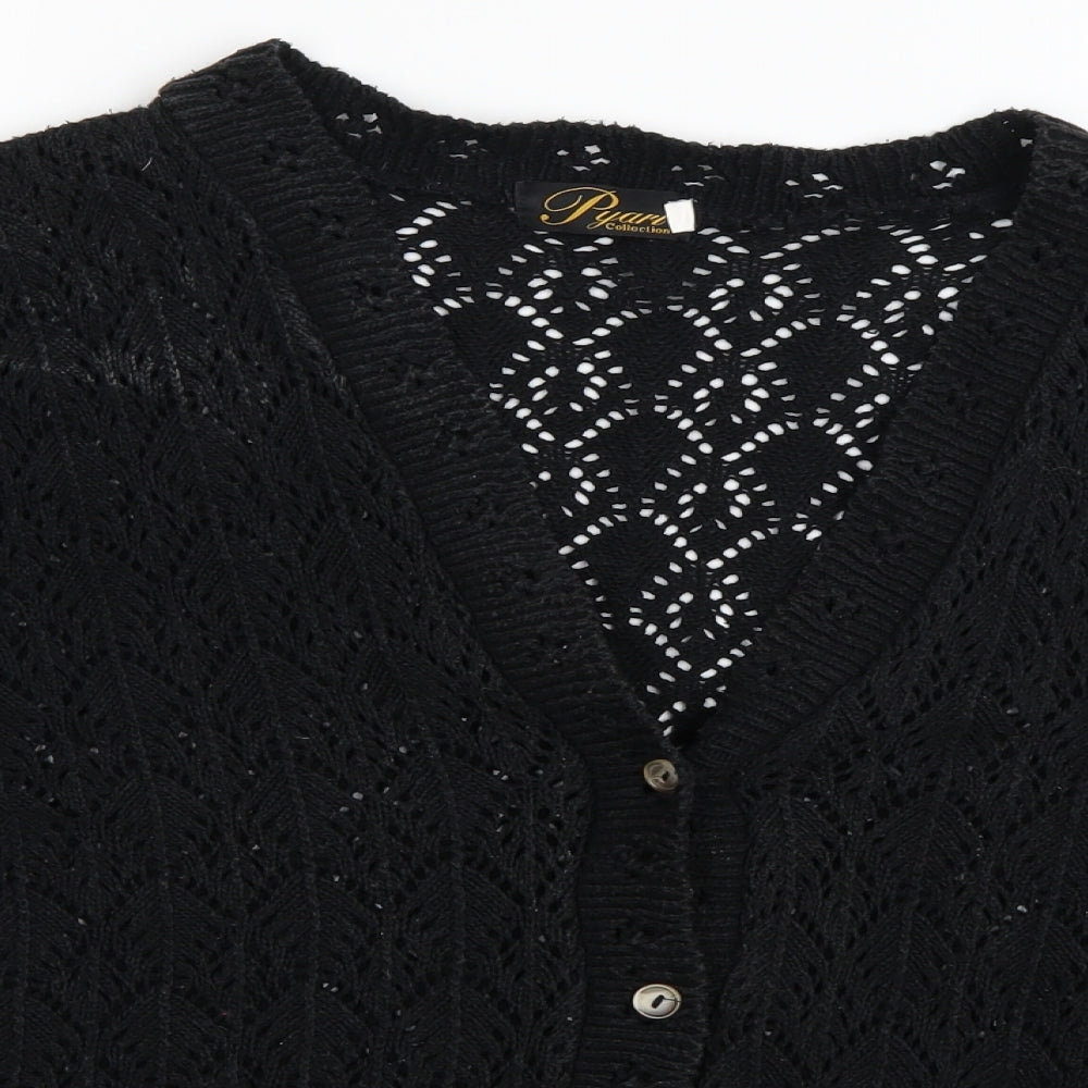 Pyari Womens Black   Cardigan Jumper Size XL