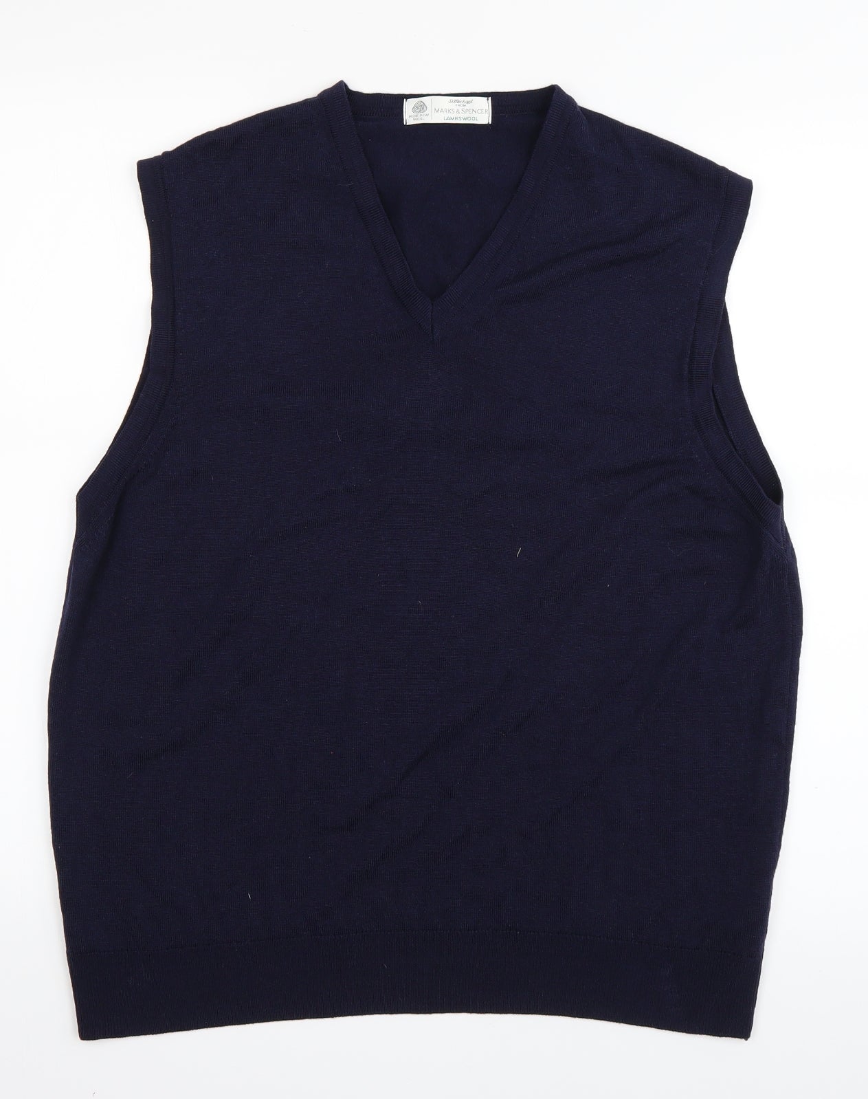 Marks and Spencer Mens Blue   Vest Jumper Size M