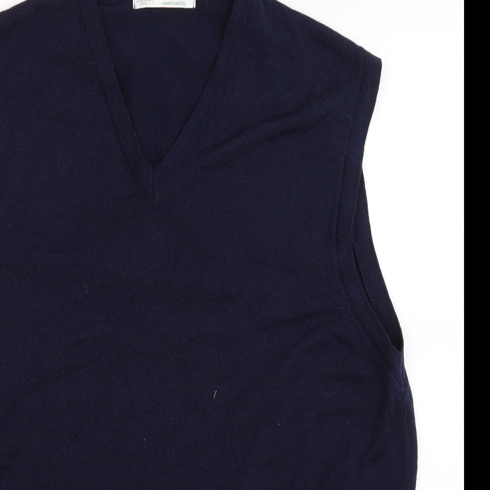 Marks and Spencer Mens Blue   Vest Jumper Size M