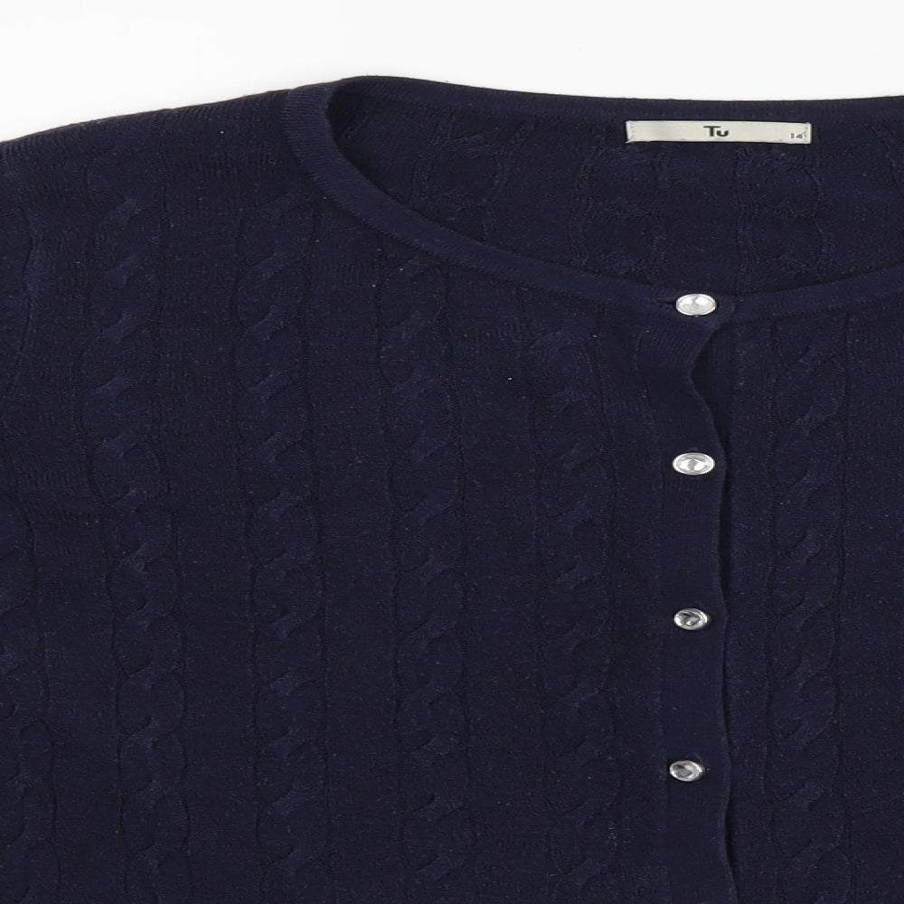 TU Womens Blue   Cardigan Jumper Size 14