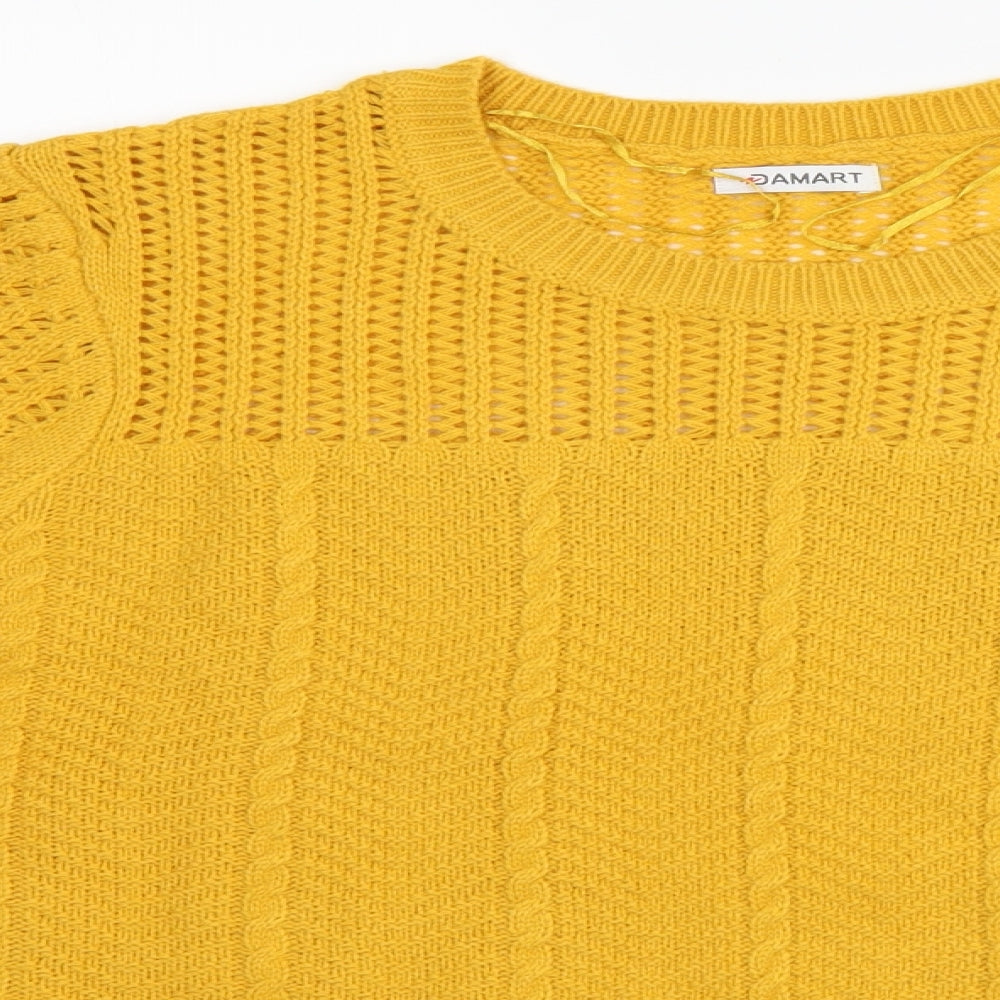 Damart Womens Yellow   Pullover Jumper Size M