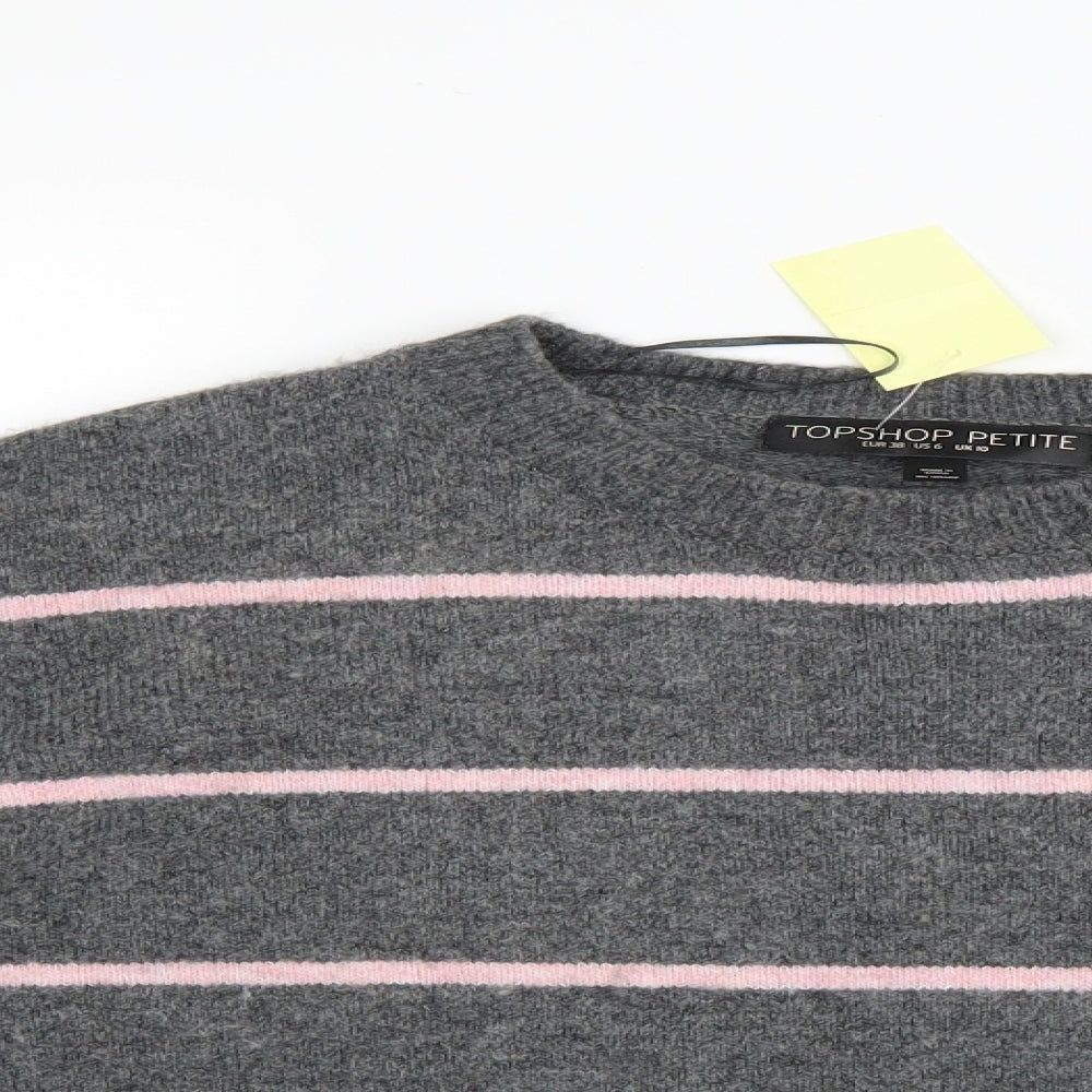 Topshop Womens Grey Striped  Camisole Blouse Size 10