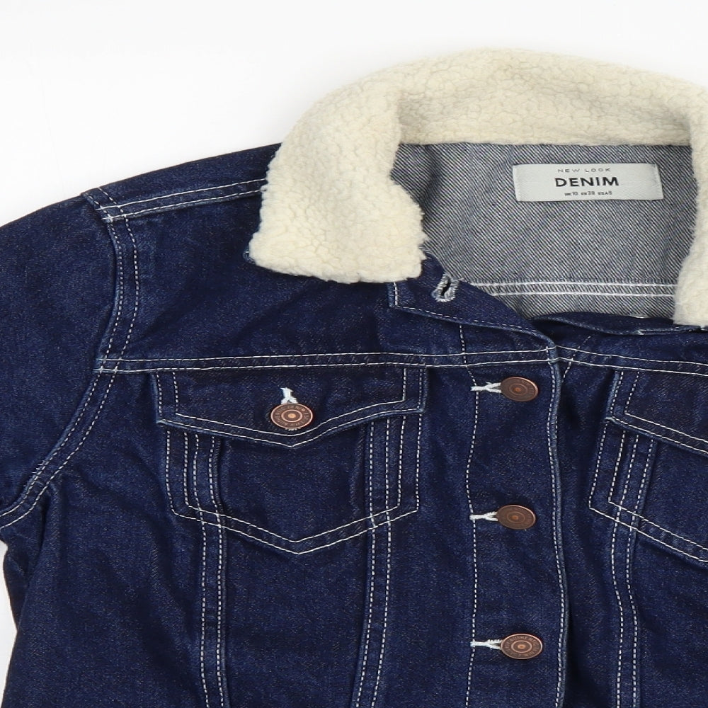 New Look Womens Blue  Denim Jacket  Size 10