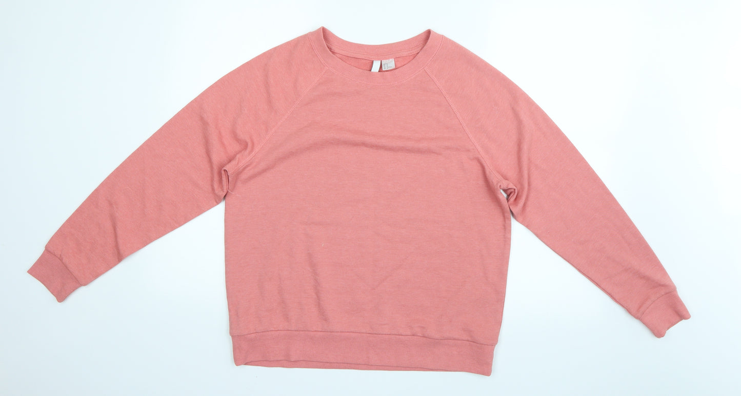H&M Womens Pink   Henley Jumper Size M