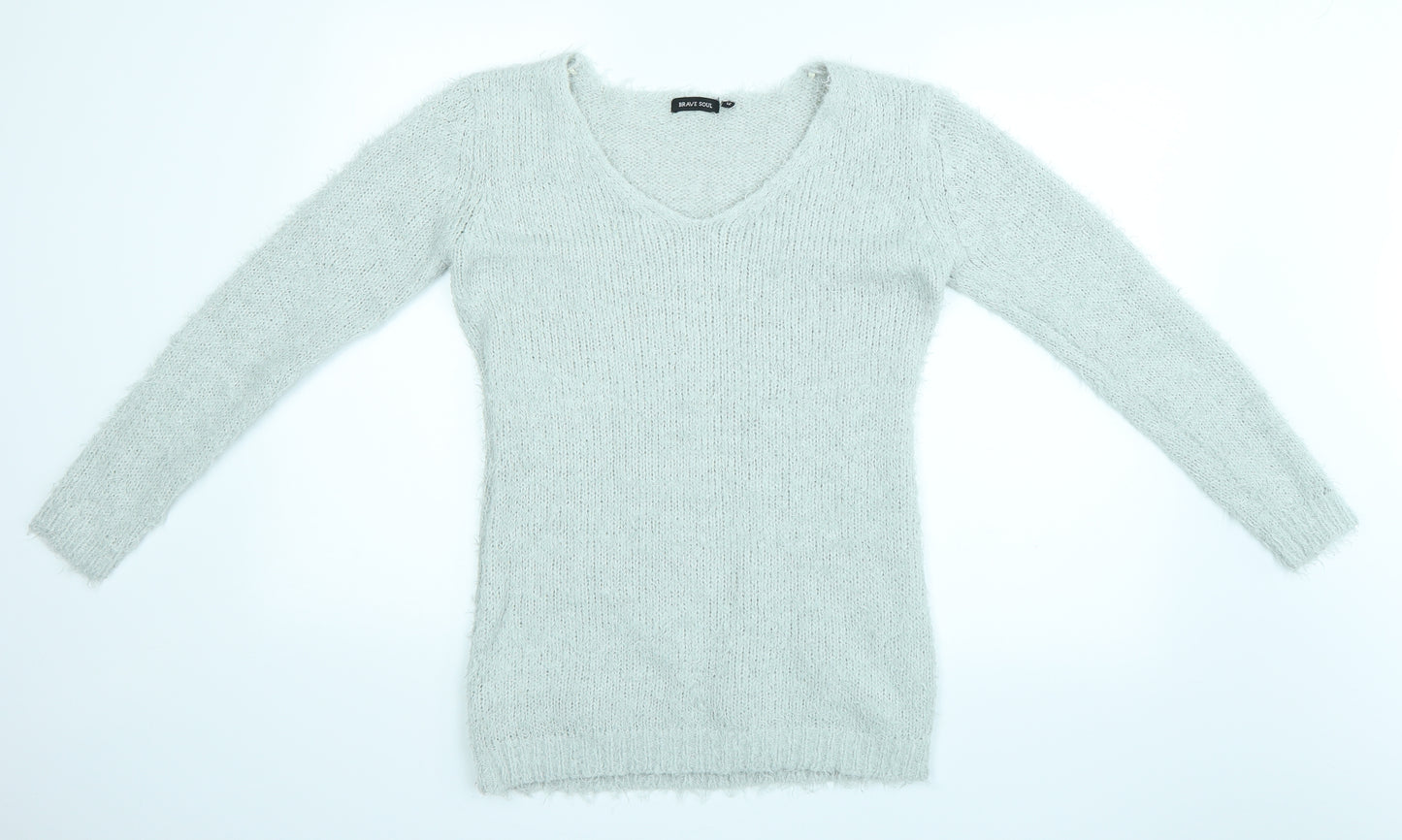 Brave Soul Womens Blue   Henley Jumper Size 12