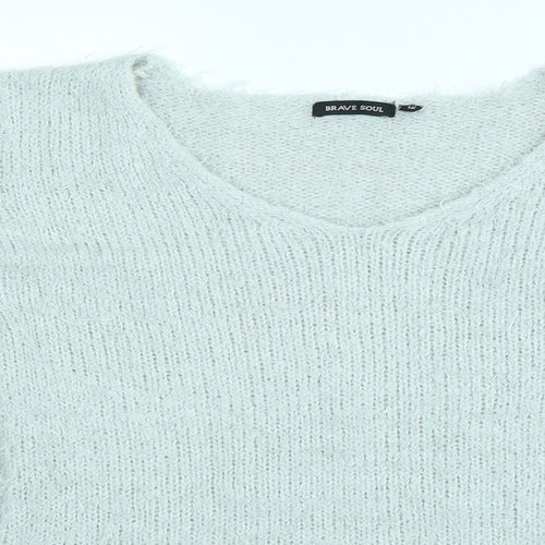 Brave Soul Womens Blue   Henley Jumper Size 12