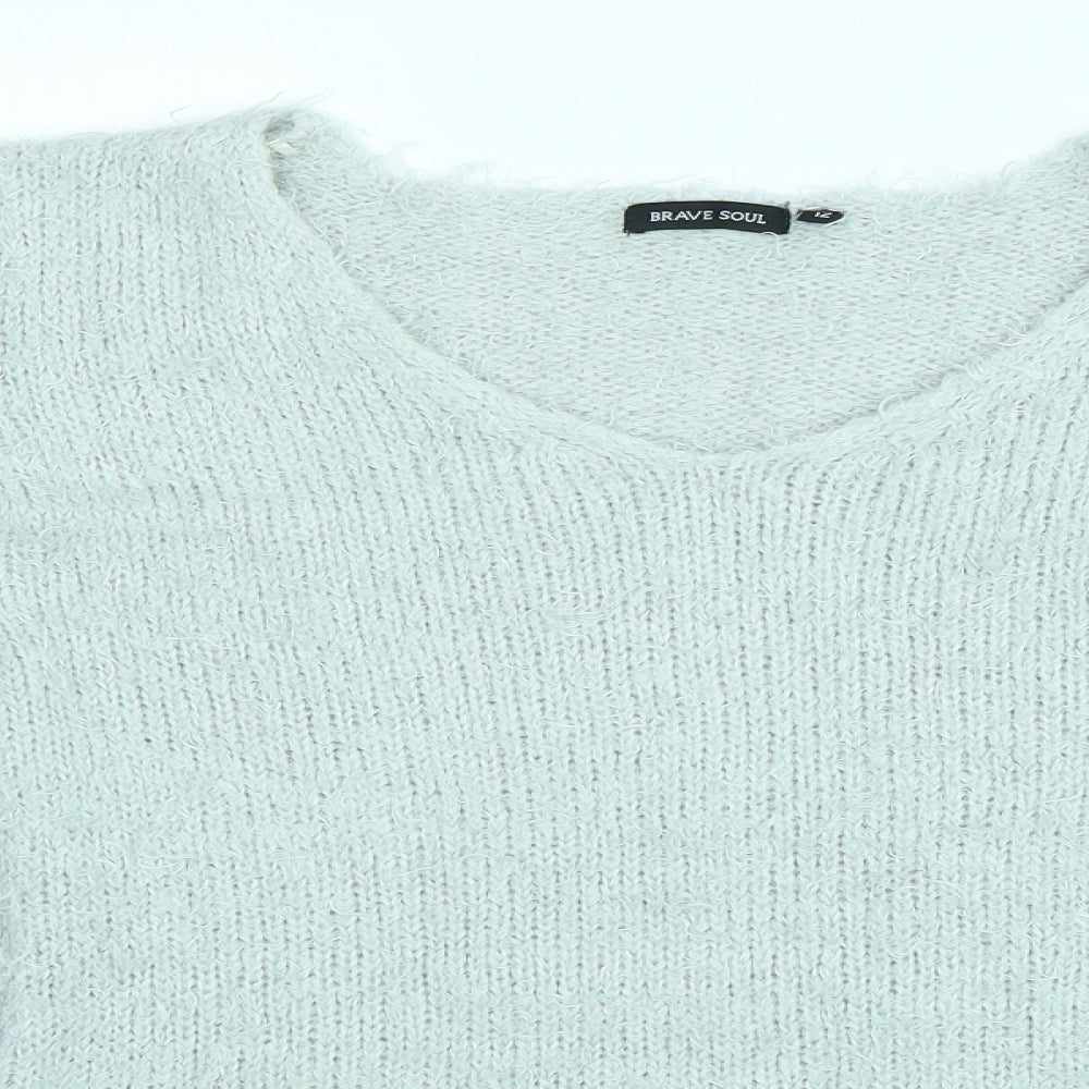 Brave Soul Womens Blue   Henley Jumper Size 12