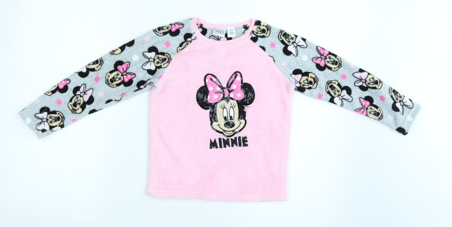 Primark Girls Grey Solid   Pyjama Set Size 5-6 Years