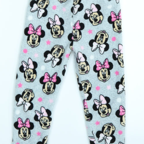 Primark Girls Grey Solid   Pyjama Set Size 5-6 Years