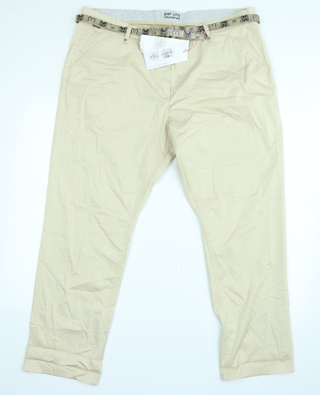 Per Una Womens Beige   Trousers  Size 18 L28 in