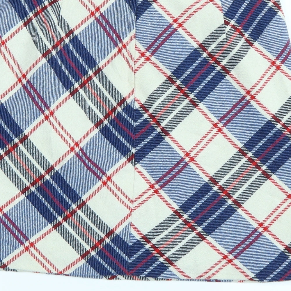 New Look Womens Blue Plaid  Mini Skirt Size 10