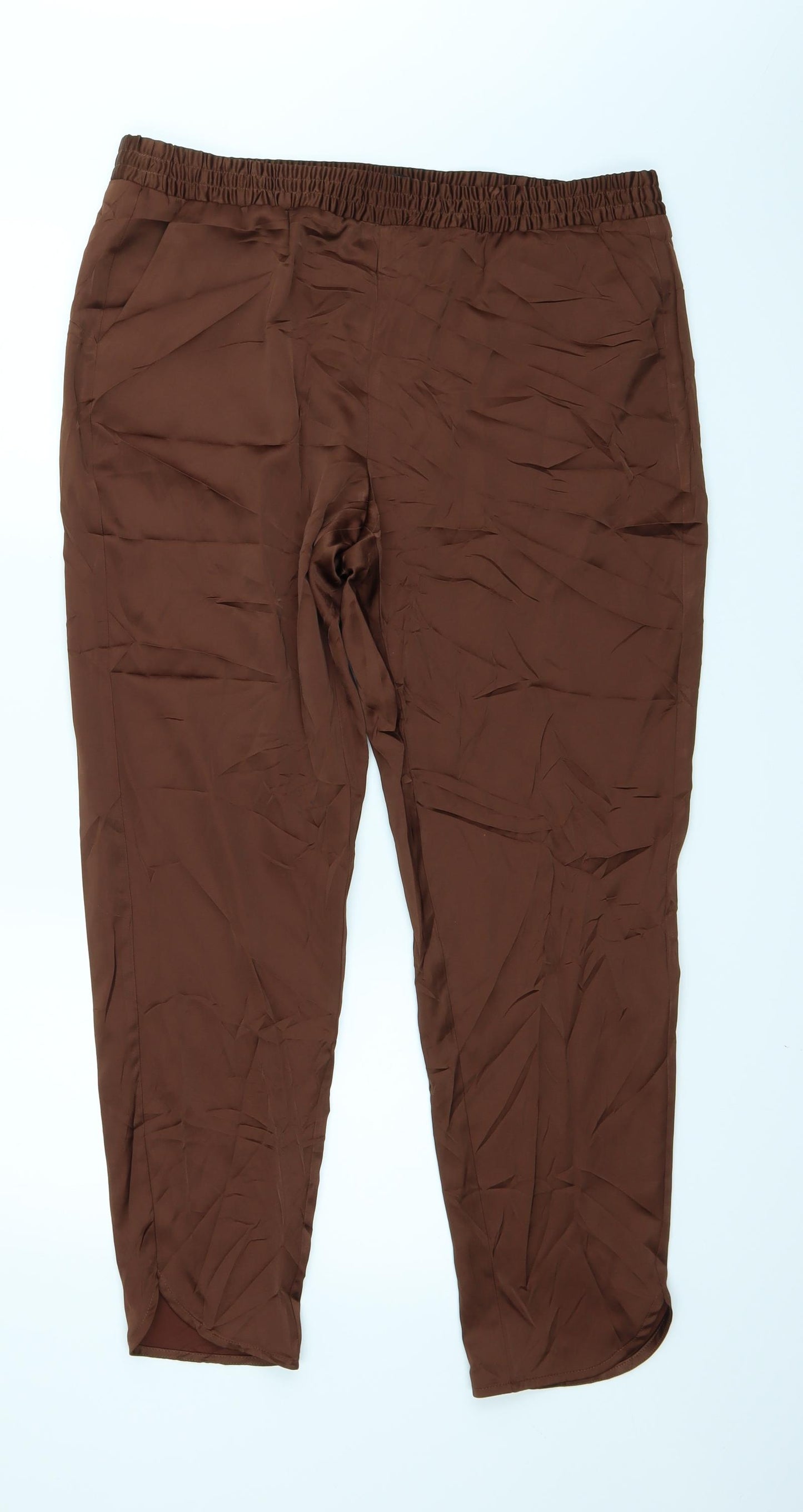 Autograph Womens Brown   Capri Trousers Size 14 L28 in