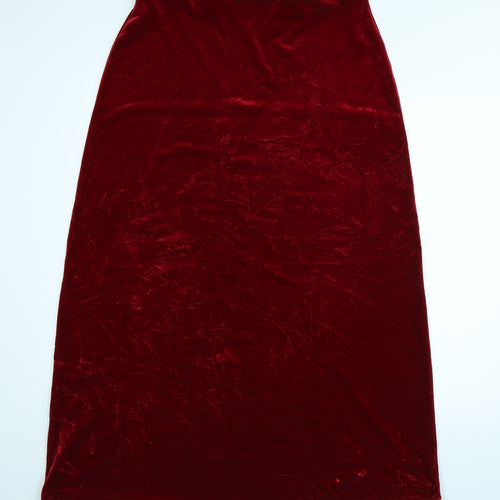 Laura Ashley Womens Red   Maxi Skirt Size L
