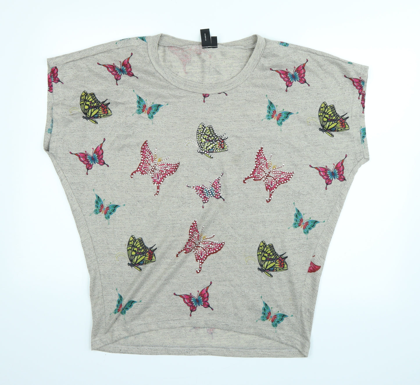 izabel london Womens Beige   Basic Blouse Size 10  - Butterflies