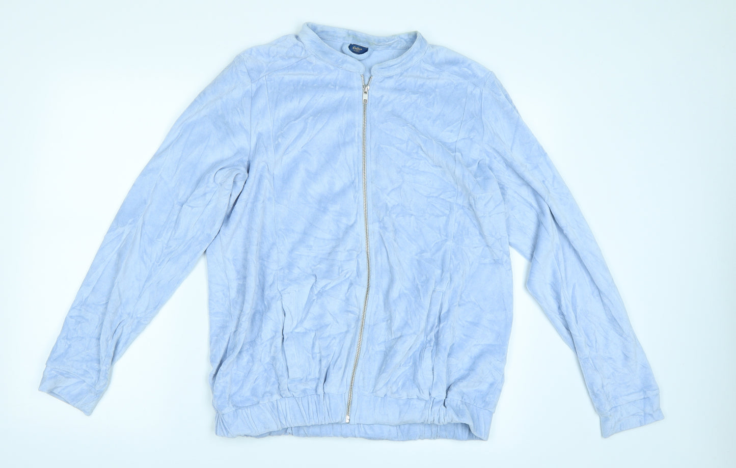 Cotton Womens Blue   Cardigan Jumper Size 14