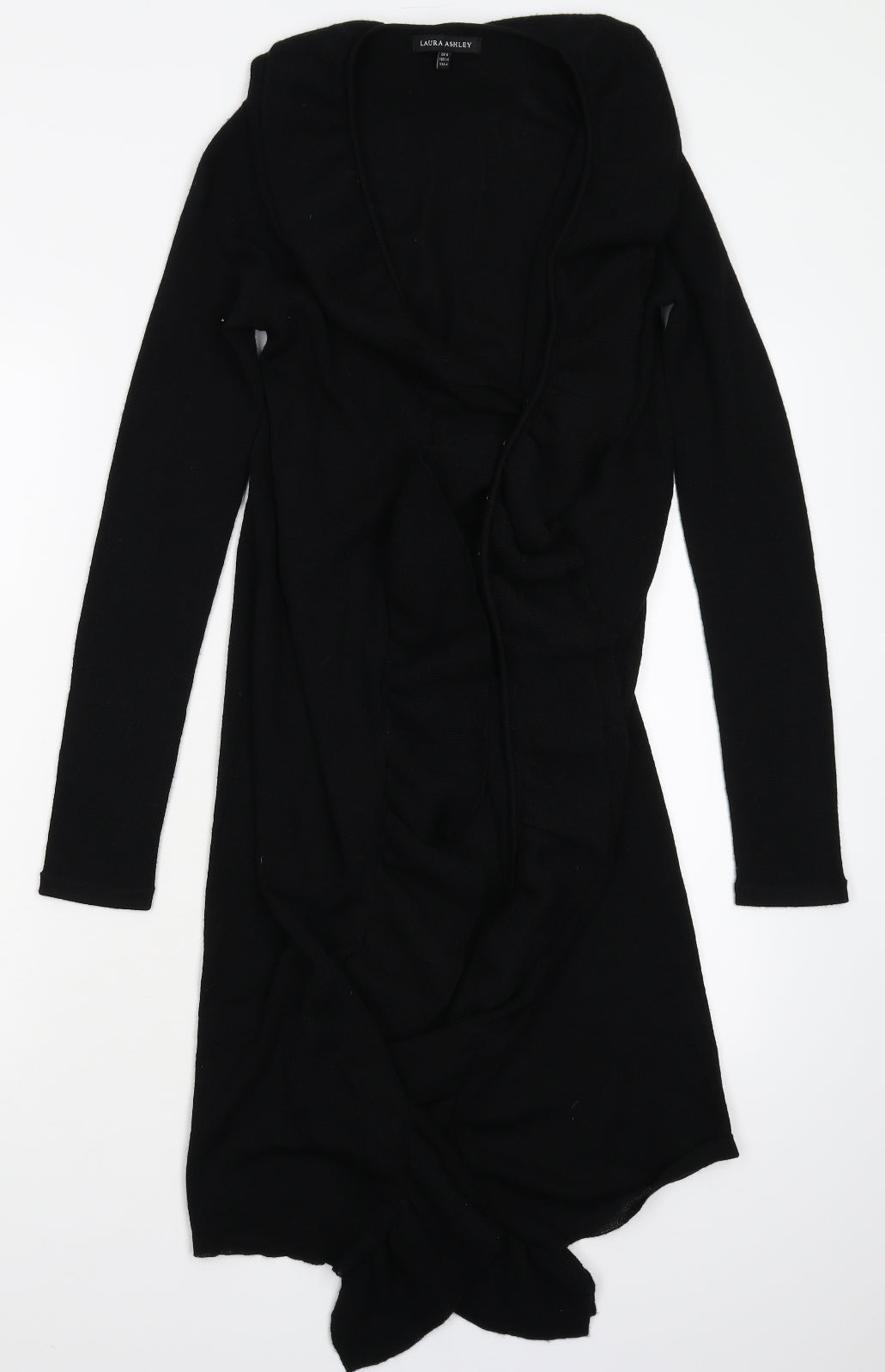 Laura Ashley Womens Black  Knit Cardigan Jumper Size 10