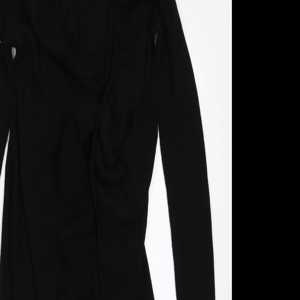 Laura Ashley Womens Black  Knit Cardigan Jumper Size 10