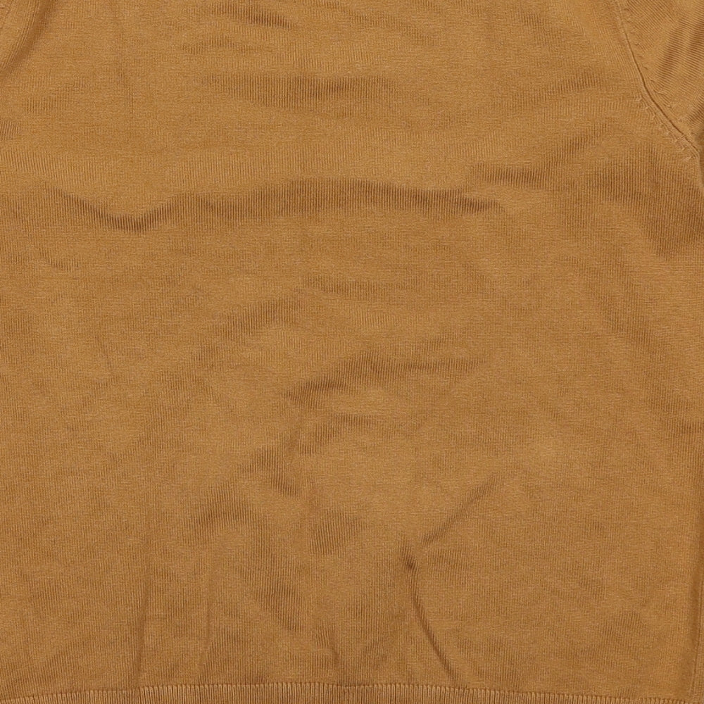 M&Co Womens Brown  Knit Pullover Jumper Size 10