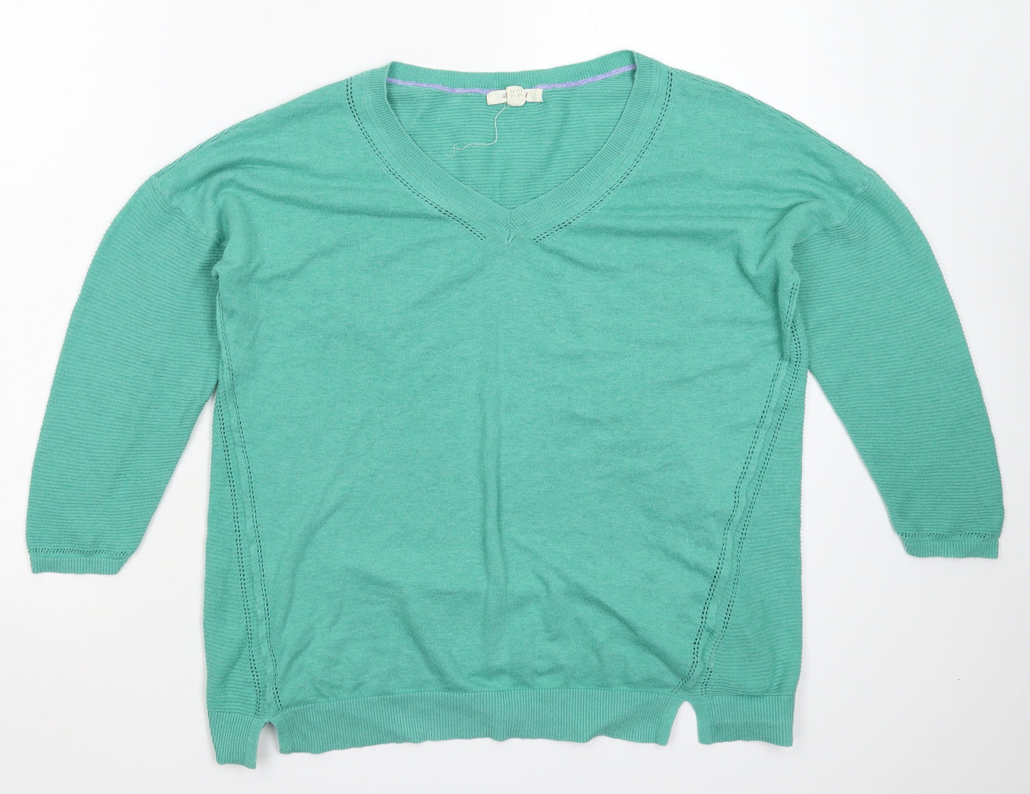 White Stuff Womens Green  Knit Pullover Jumper Size 12