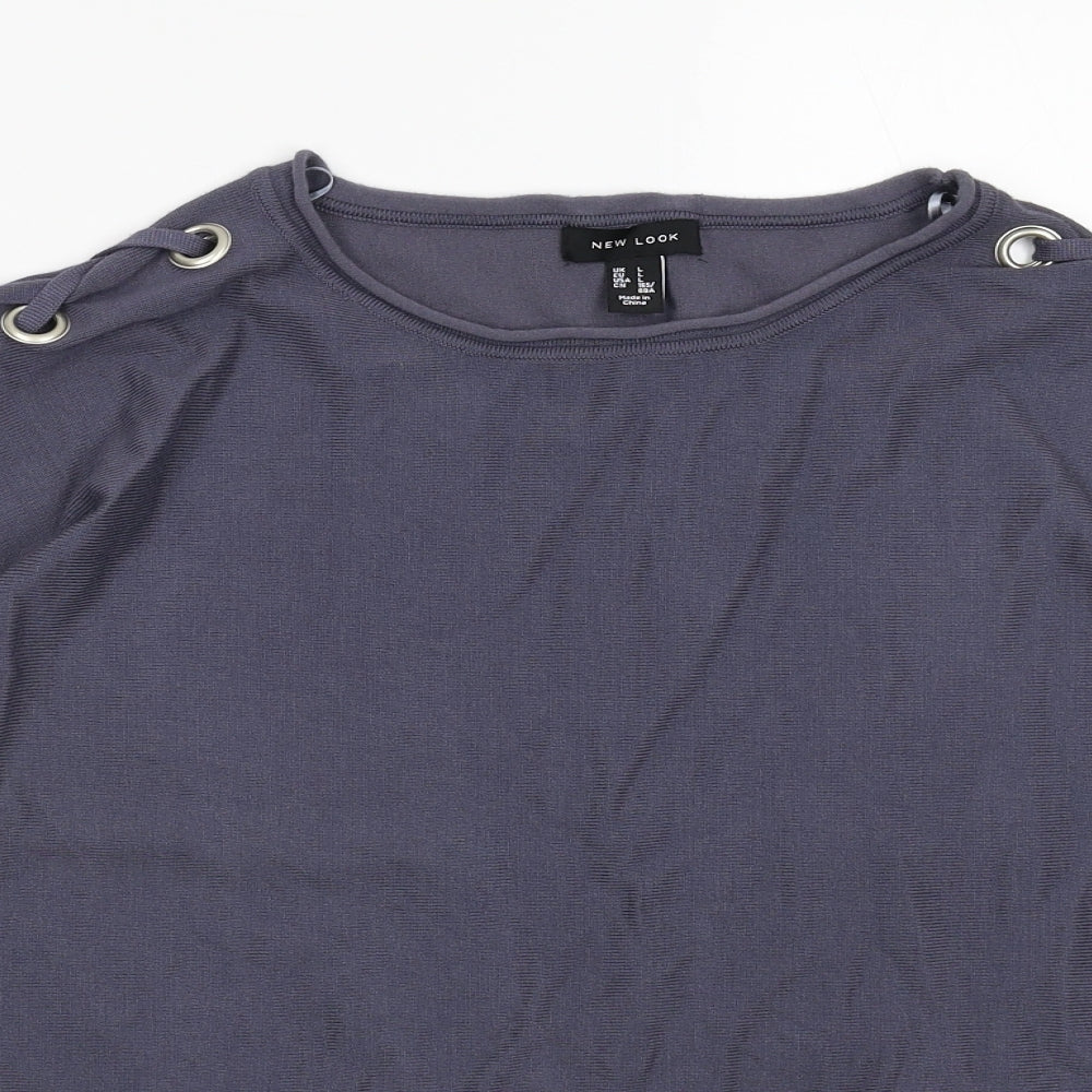 New Look Womens Grey  Knit Pullover Jumper Size L