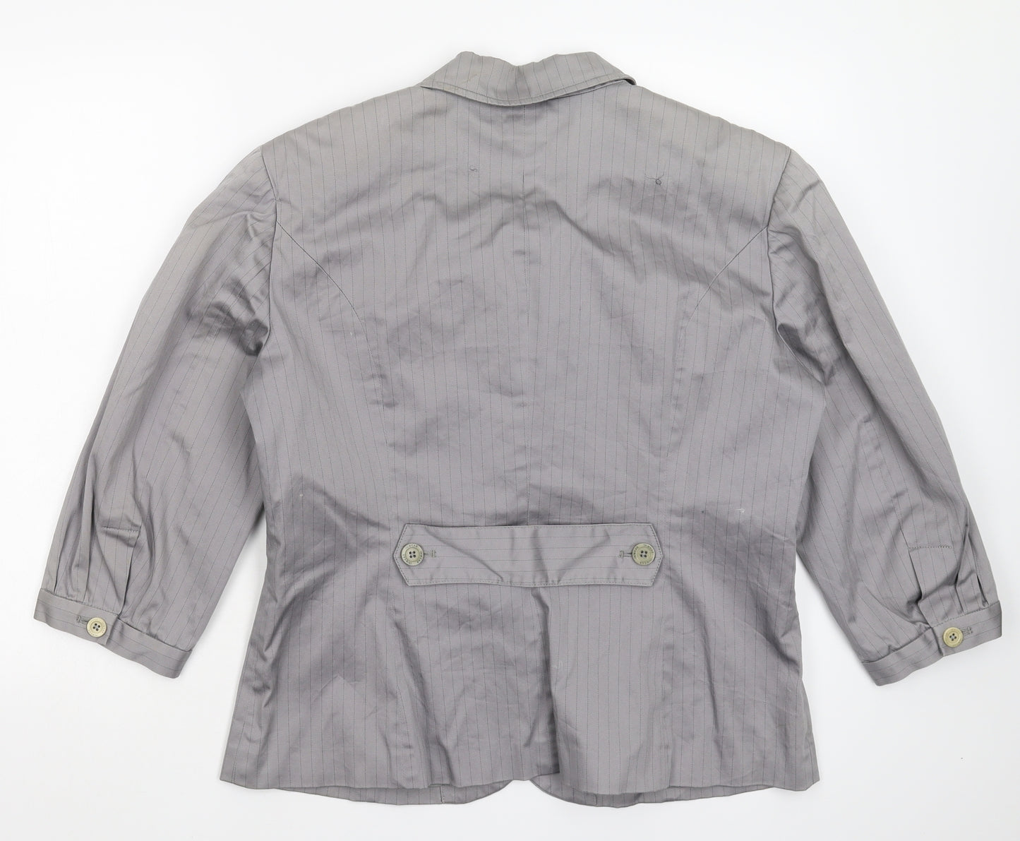 InWear Womens Grey Striped  Jacket Blazer Size 18