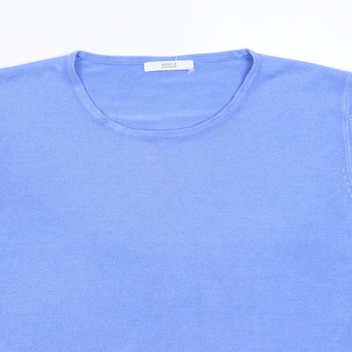 Marks and Spencer Womens Blue  Knit Pullover Jumper Size 18