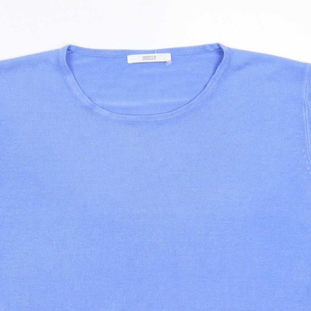 Marks and Spencer Womens Blue  Knit Pullover Jumper Size 18