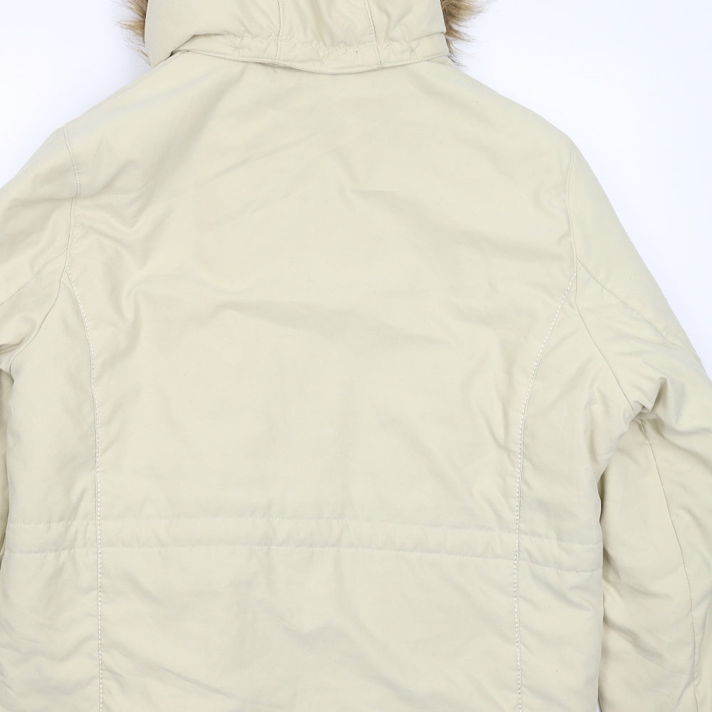 Marks and Spencer Womens Beige   Parka Coat Size 18