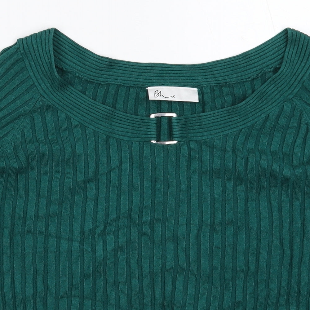 BHS Womens Green  Knit Pullover Jumper Size 20