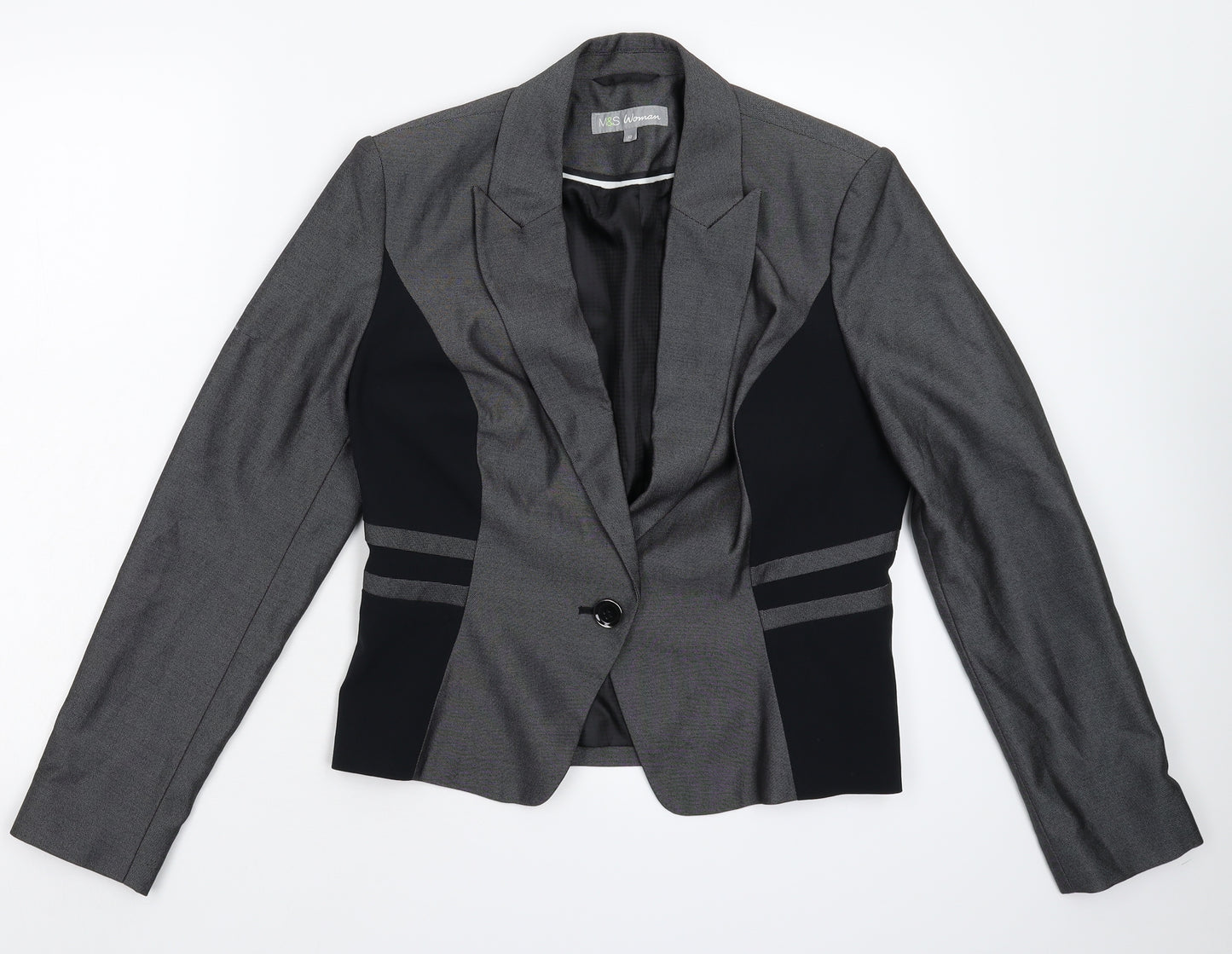 Marks and Spencer Womens Grey   Jacket Suit Jacket Size 12
