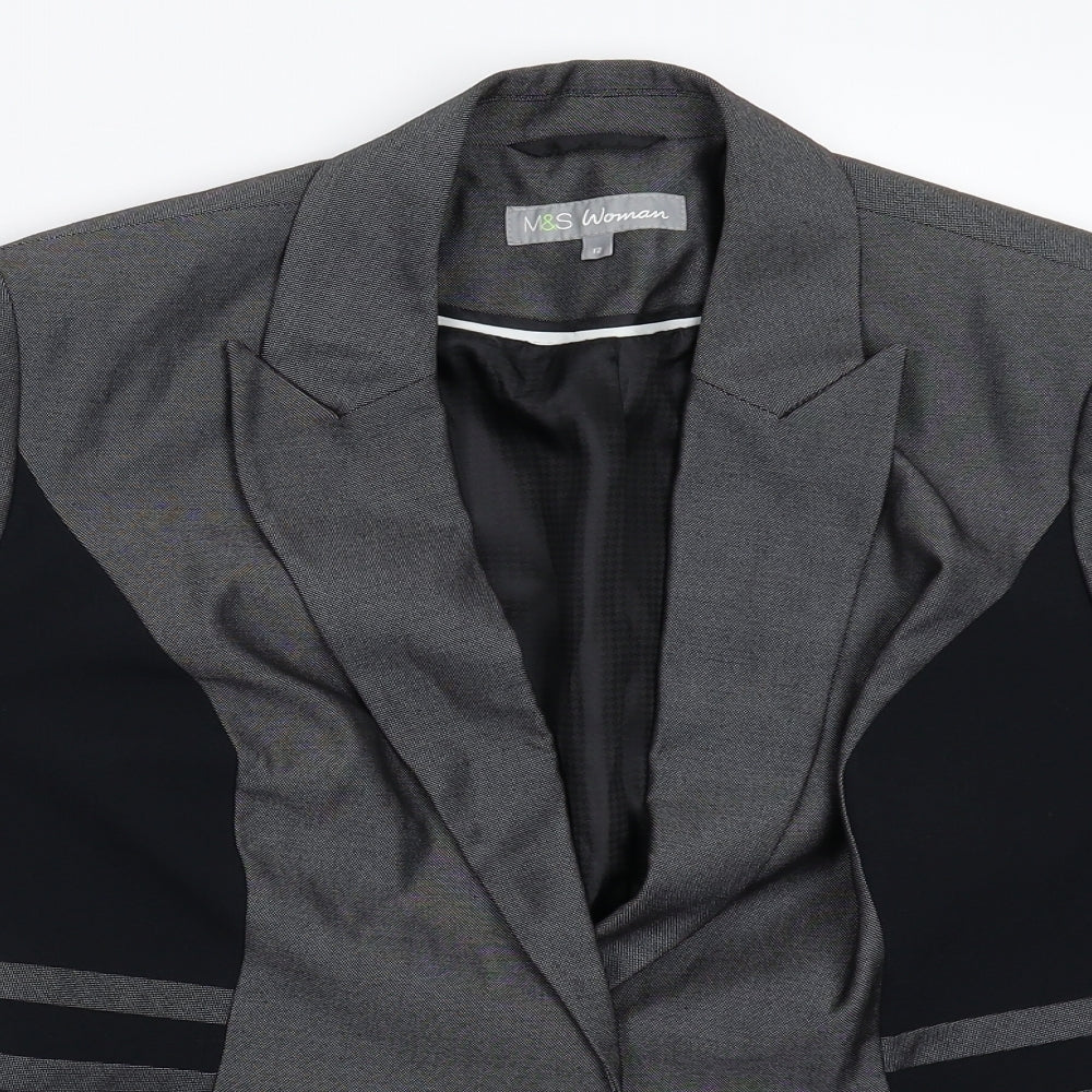 Marks and Spencer Womens Grey   Jacket Suit Jacket Size 12