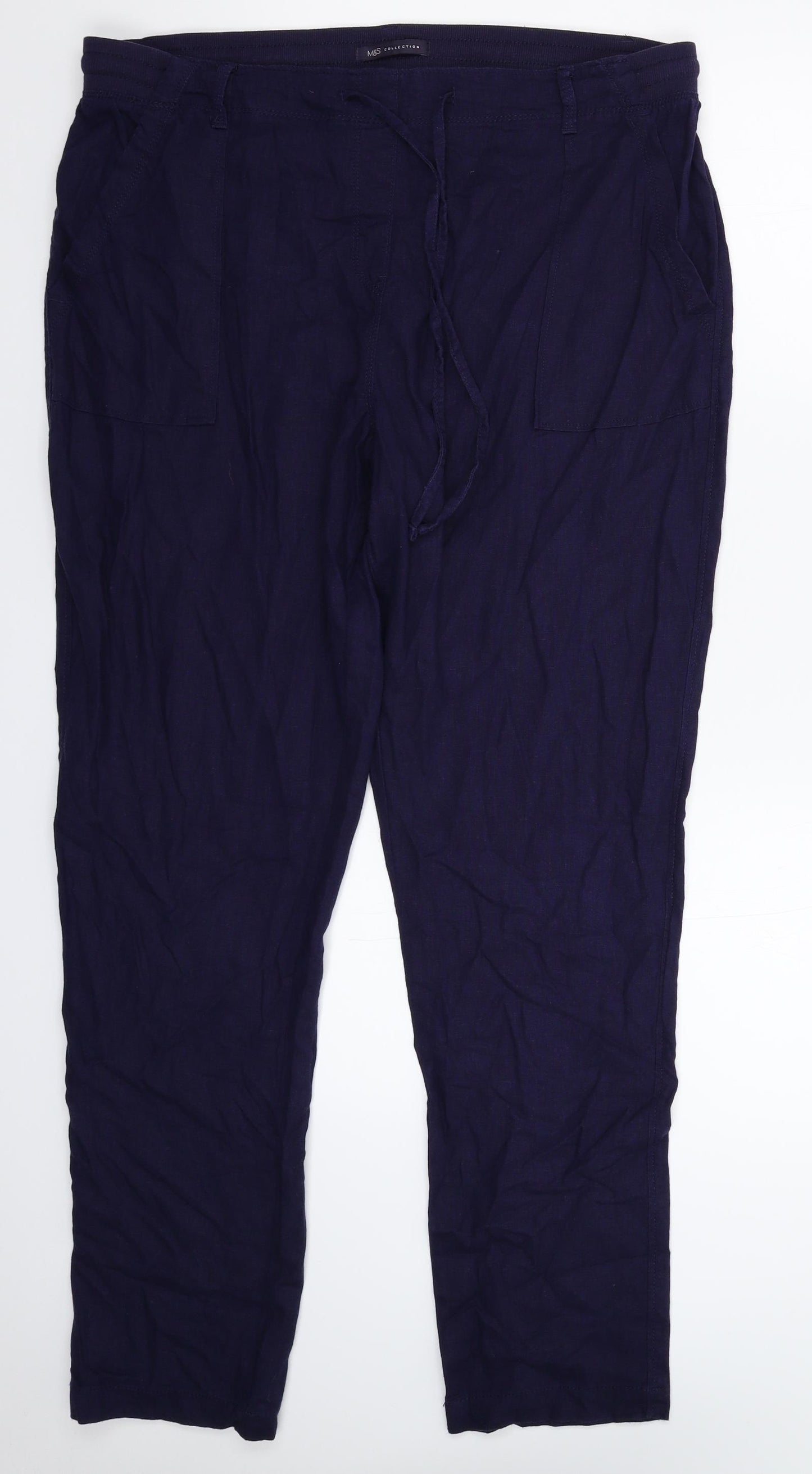 Marks and Spencer Womens Blue   Trousers  Size 16 L31 in