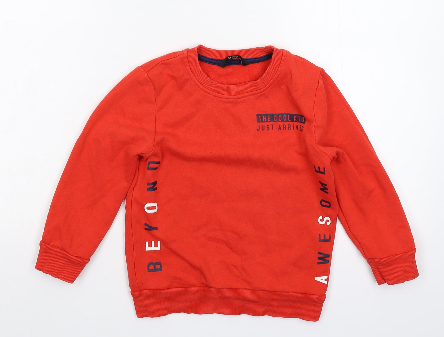 George Boys Red   Pullover Sweatshirt Size 4-5 Years