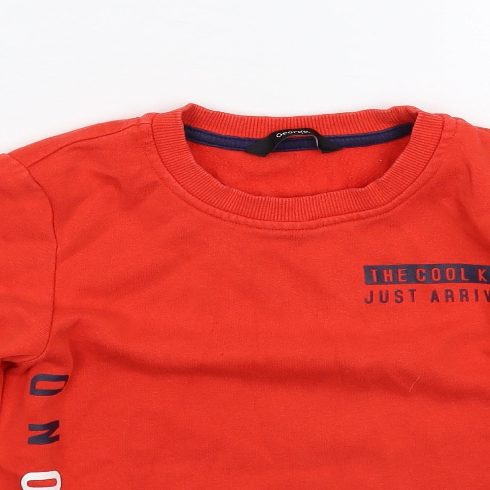 George Boys Red   Pullover Sweatshirt Size 4-5 Years