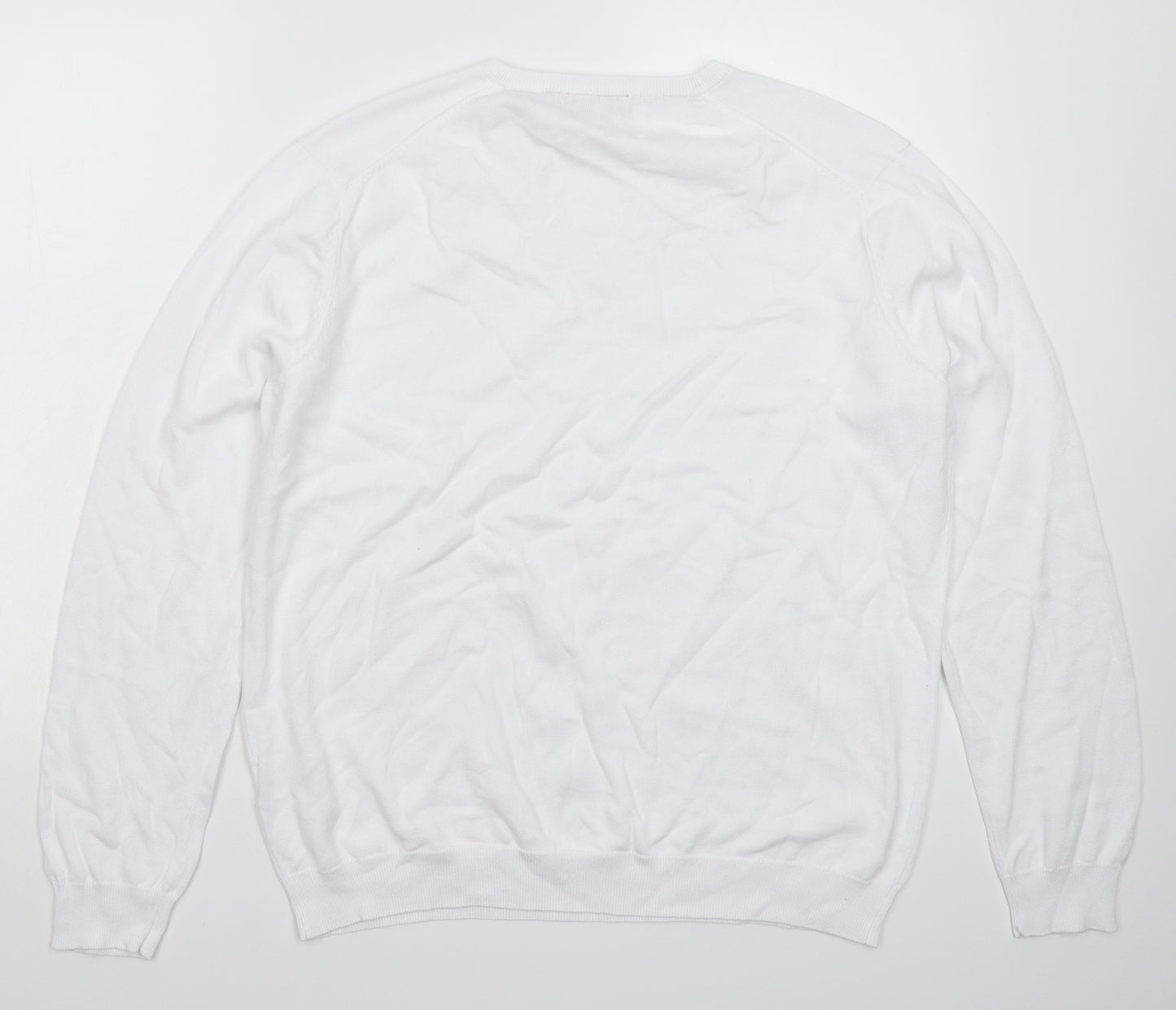 Glenmuir Mens White  Knit Pullover Jumper Size XL