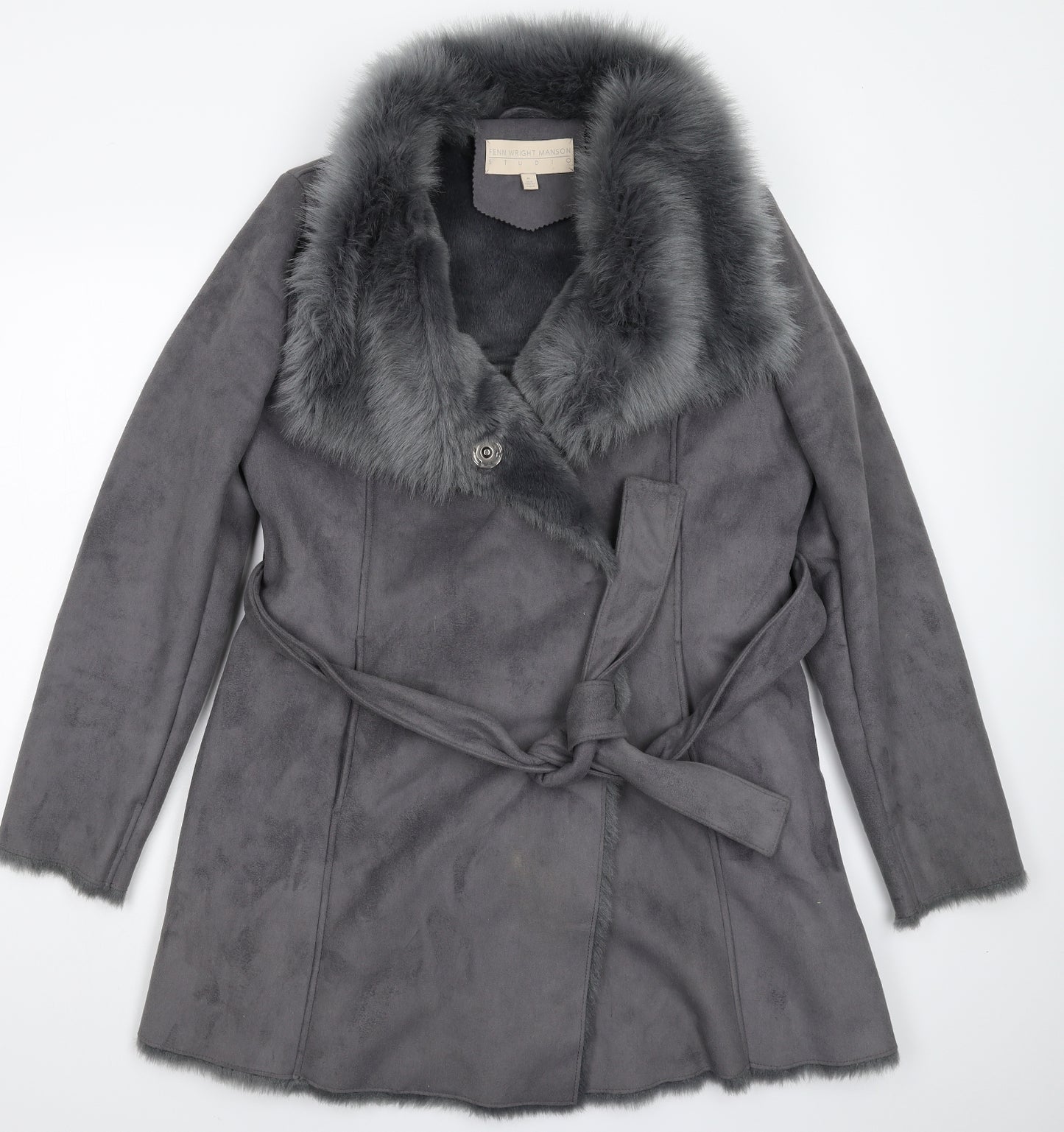 Fenn Wright Manson Womens Grey   Overcoat Coat Size 16