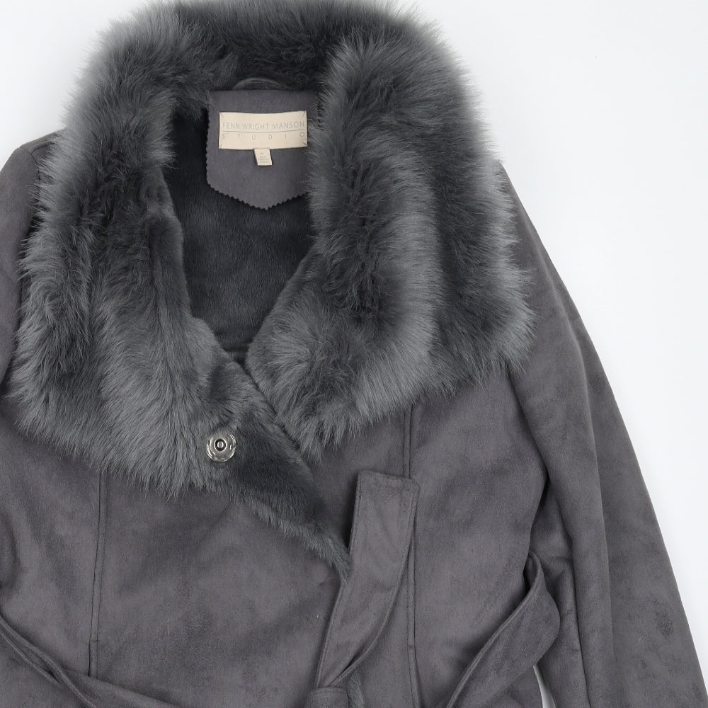 Fenn Wright Manson Womens Grey   Overcoat Coat Size 16