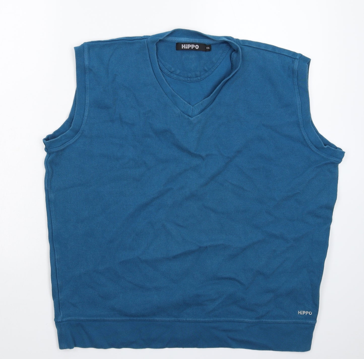 Hippo Mens Blue  Knit Pullover Jumper Size 2XL
