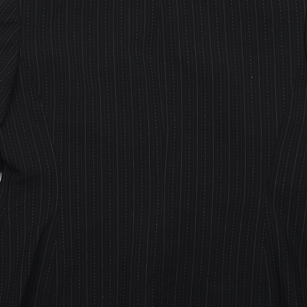 BHS Womens Black Striped  Jacket Suit Jacket Size 14