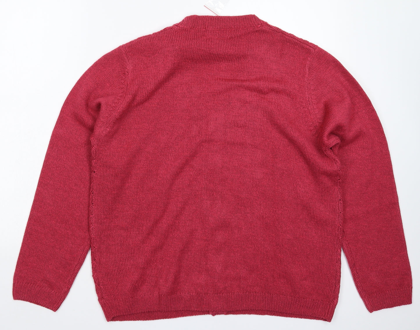 Honor Millburn Womens Pink  Knit Cardigan Jumper Size 16