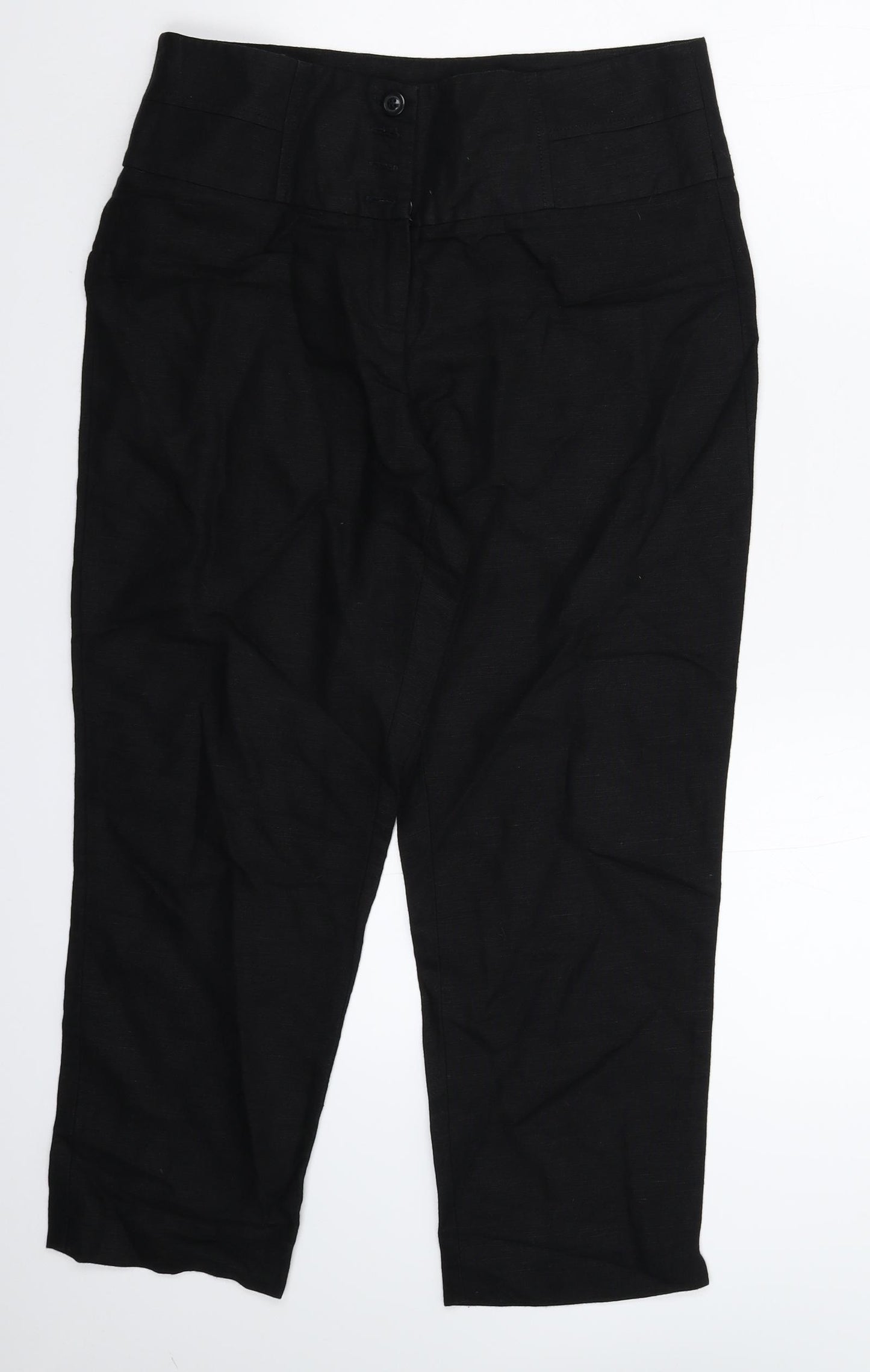 Wallis Womens Black   Cropped Trousers Size 12 L24 in