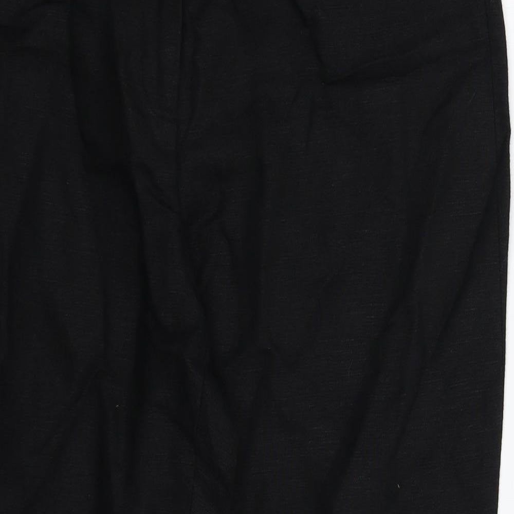 Wallis Womens Black   Cropped Trousers Size 12 L24 in