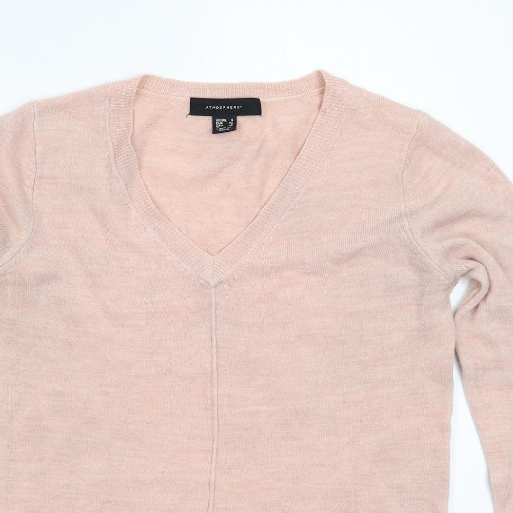 Atmosphere Womens Pink  Knit Pullover Jumper Size 4